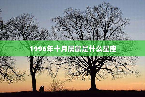 1996年十月属鼠是什么星座