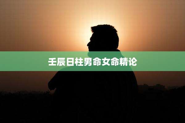 壬辰日柱男命女命精论