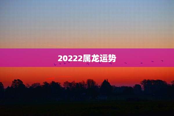 20222属龙运势