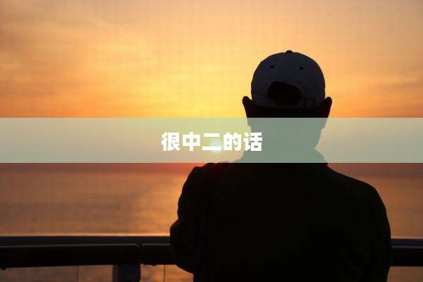 很中二的话