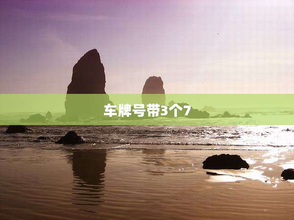 车牌号带3个7