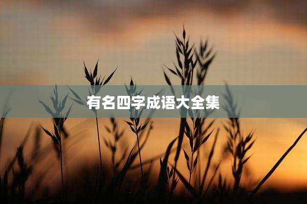 有名四字成语大全集
