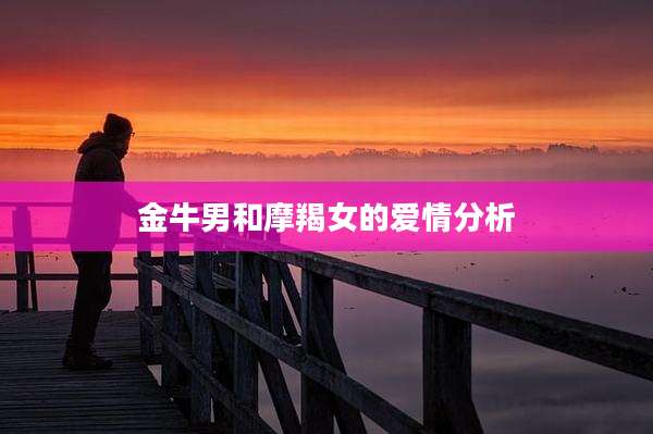 金牛男和摩羯女的爱情分析