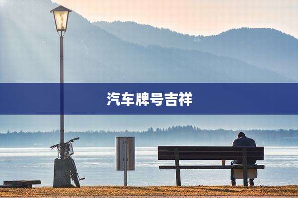 汽车牌号吉祥