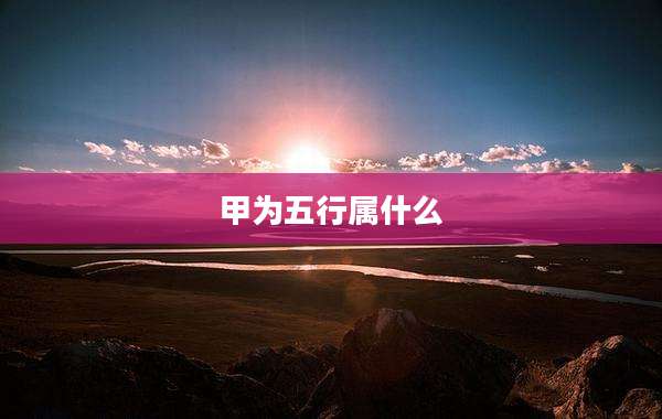 甲为五行属什么