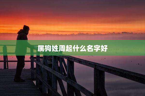 属狗姓周起什么名字好