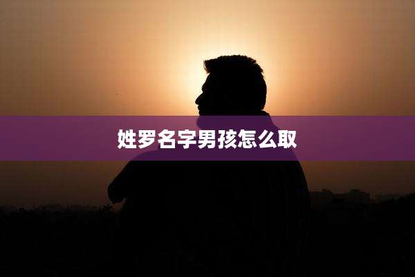 姓罗名字男孩怎么取