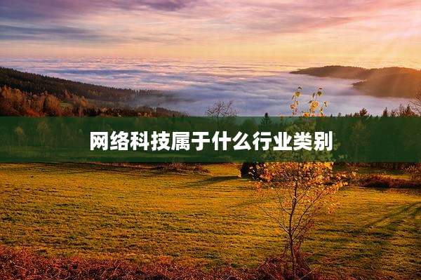 网络科技属于什么行业类别