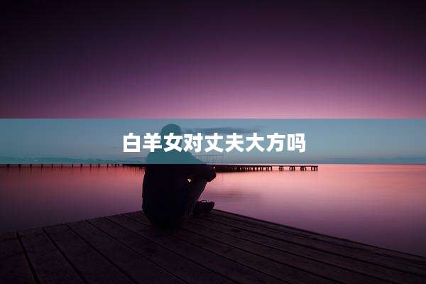 白羊女对丈夫大方吗