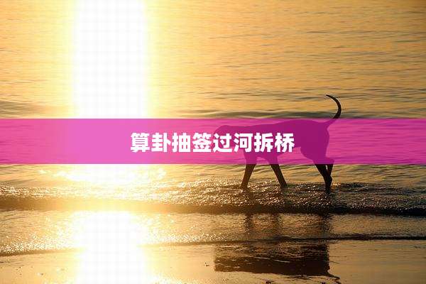 算卦抽签过河拆桥