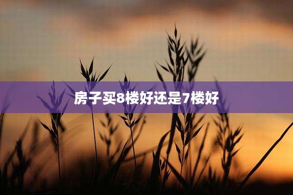 房子买8楼好还是7楼好