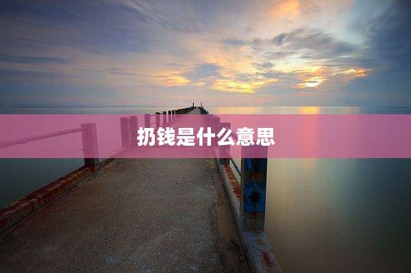 扔钱是什么意思