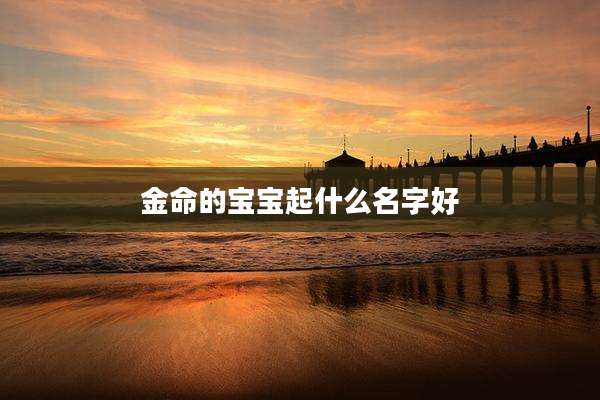 金命的宝宝起什么名字好
