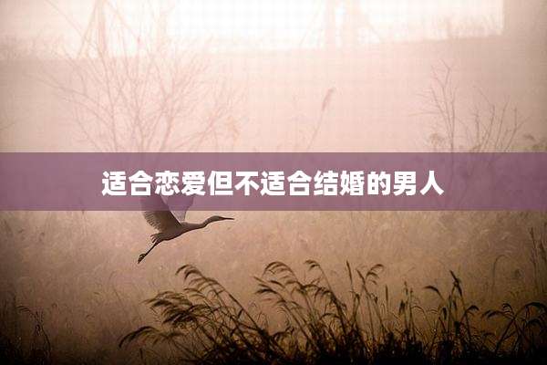 适合恋爱但不适合结婚的男人
