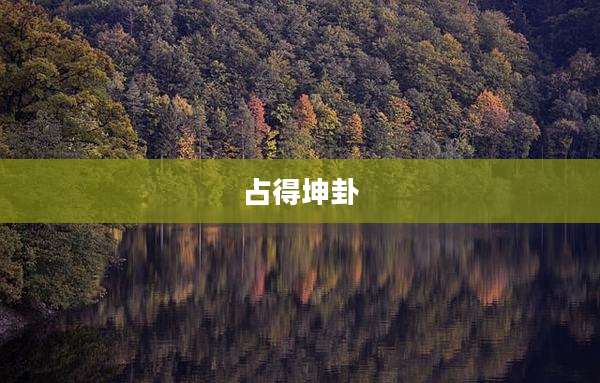 占得坤卦