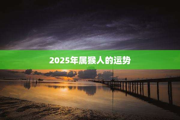 2025年属猴人的运势
