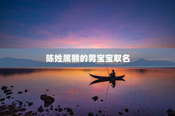 陈姓属猴的男宝宝取名