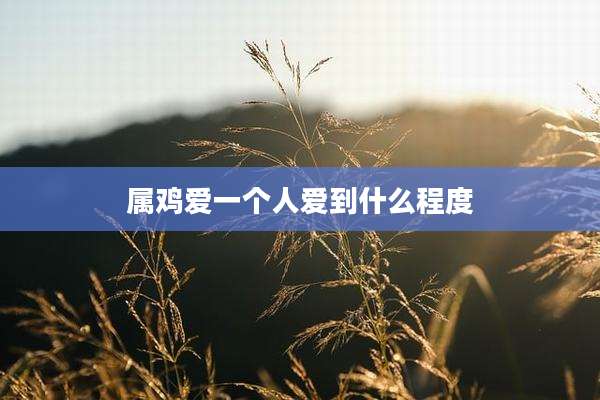 属鸡爱一个人爱到什么程度