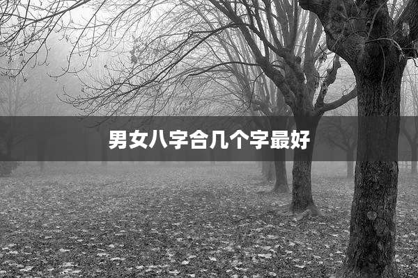 男女八字合几个字最好