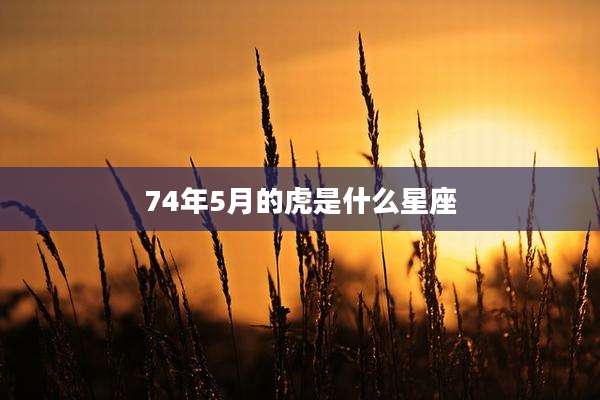 74年5月的虎是什么星座