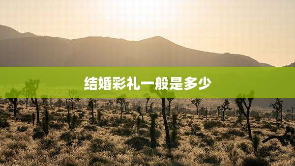 结婚彩礼一般是多少
