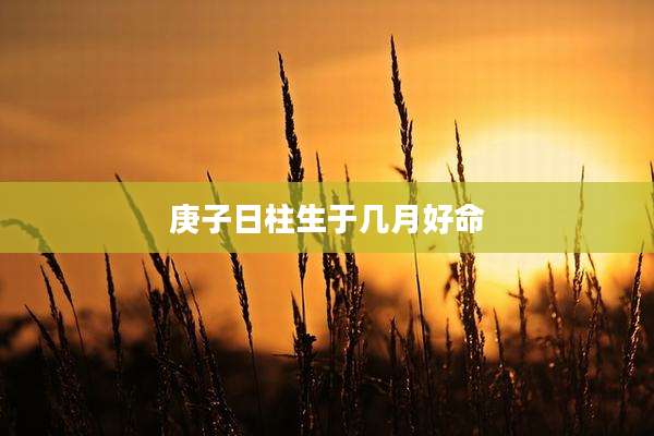 庚子日柱生于几月好命
