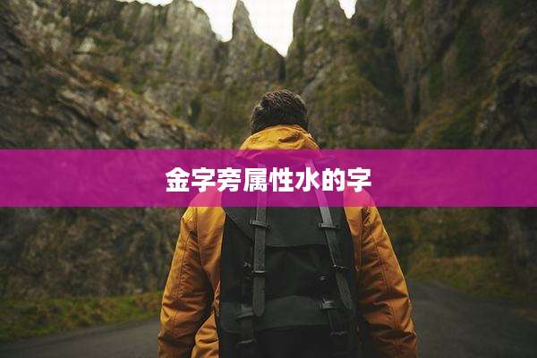 金字旁属性水的字