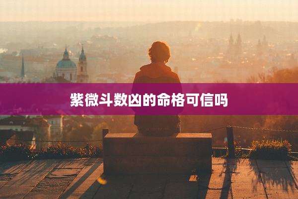 紫微斗数凶的命格可信吗