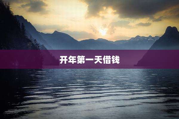 开年第一天借钱