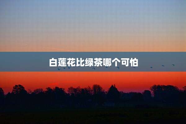 白莲花比绿茶哪个可怕