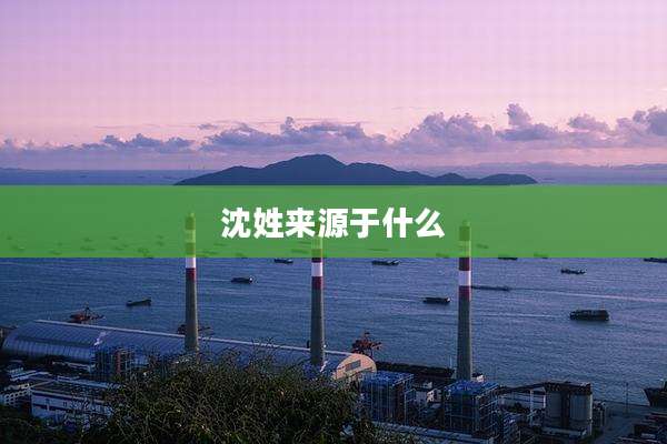 沈姓来源于什么