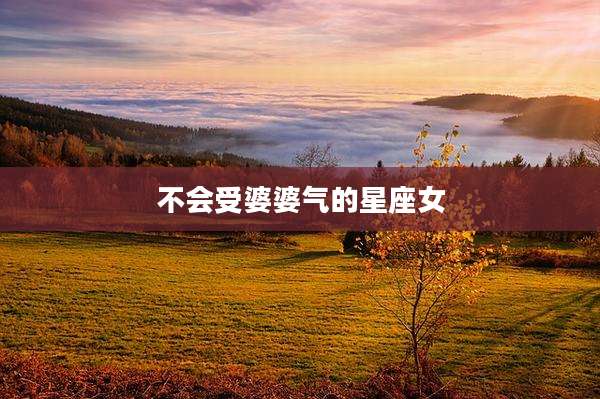 不会受婆婆气的星座女
