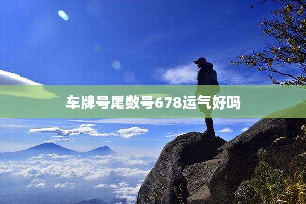 车牌号尾数号678运气好吗