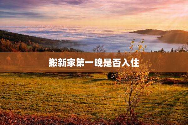 搬新家第一晚是否入住
