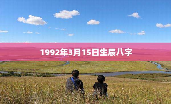1992年3月15日生辰八字