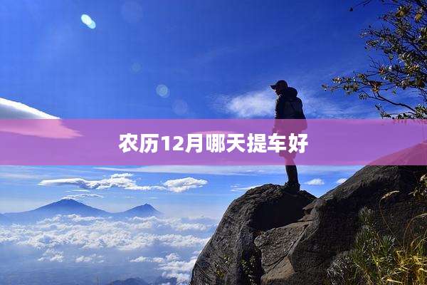 农历12月哪天提车好