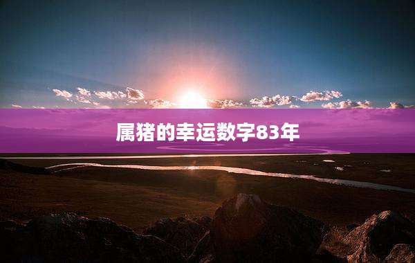 属猪的幸运数字83年