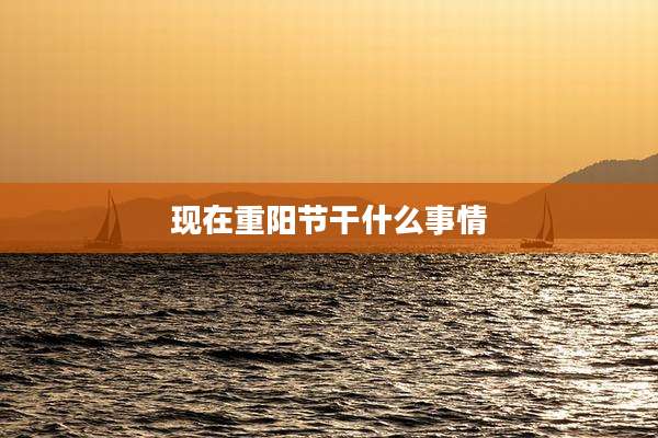 现在重阳节干什么事情
