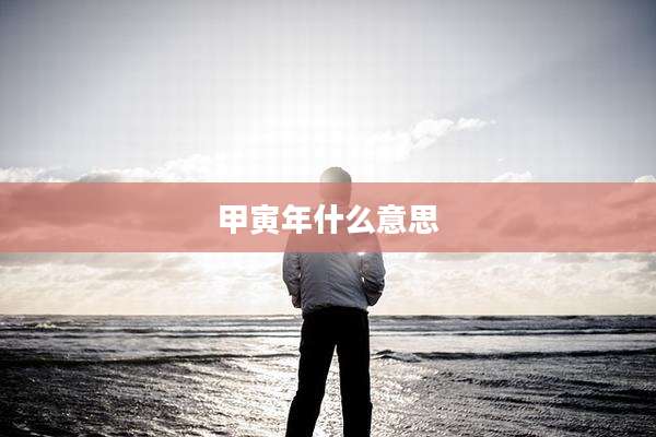 甲寅年什么意思