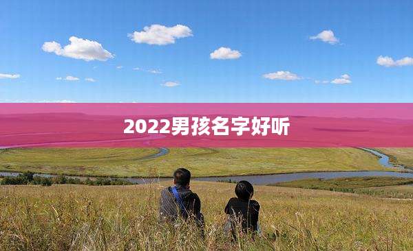 2022男孩名字好听