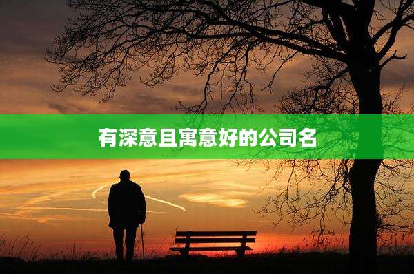 有深意且寓意好的公司名