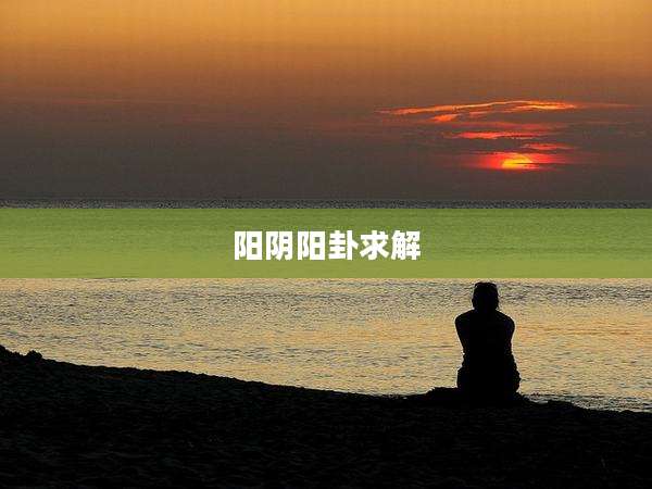 阳阴阳卦求解