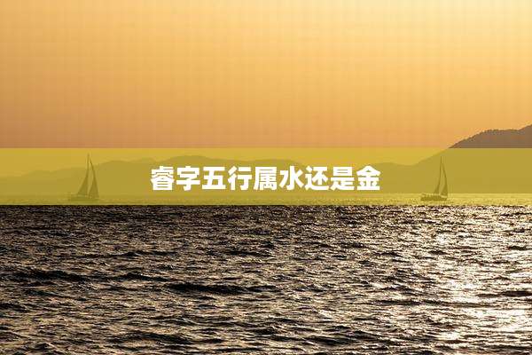 睿字五行属水还是金