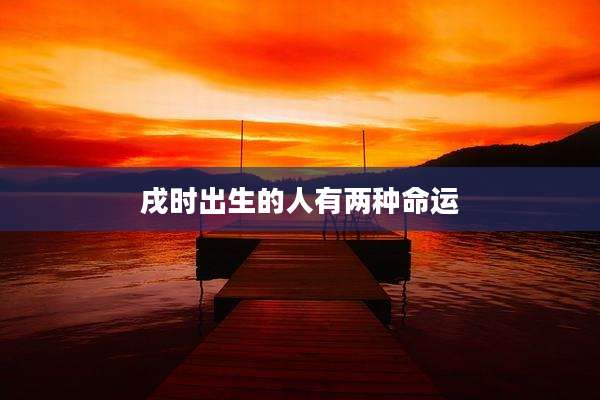 戌时出生的人有两种命运