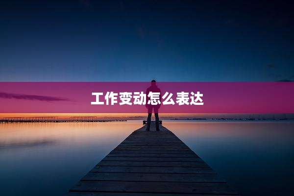 工作变动怎么表达
