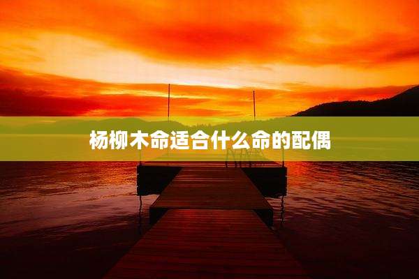 杨柳木命适合什么命的配偶