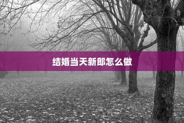 结婚当天新郎怎么做