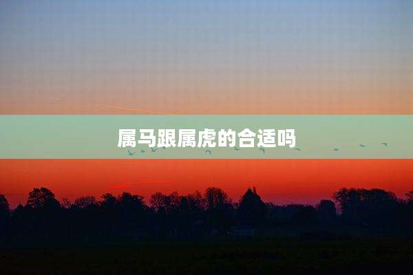属马跟属虎的合适吗