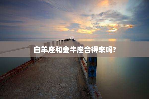 白羊座和金牛座合得来吗?