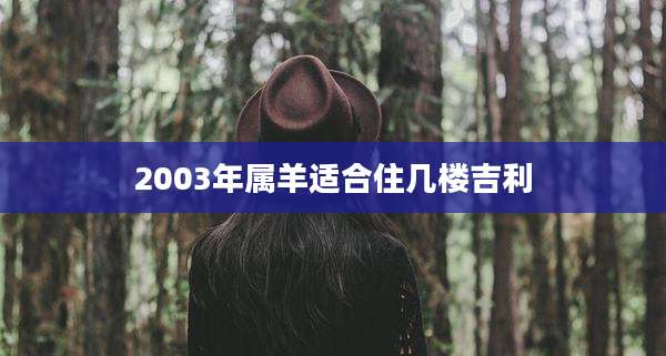 2003年属羊适合住几楼吉利